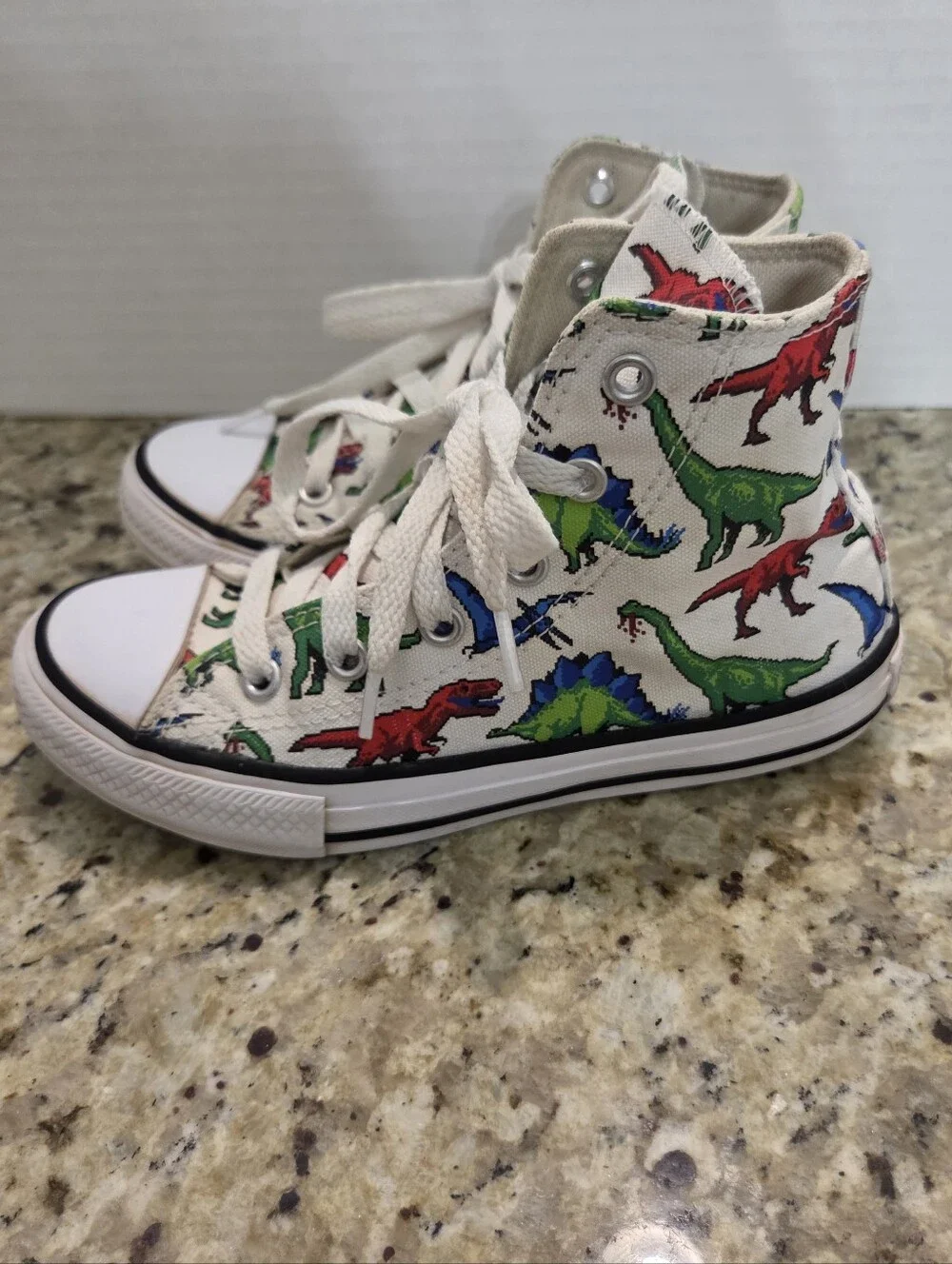 Converse Chuck Taylor All Star Dinosaur Sneaker 8 Bit Dino Shoes Kids Size 13
